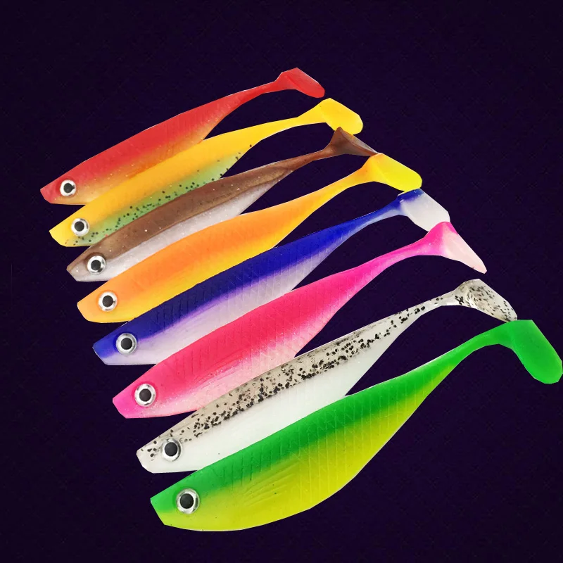 2pcs/lot 13g/13.8cm Handmade Soft Bait Fish 4D eyes Fishing Lure Shad