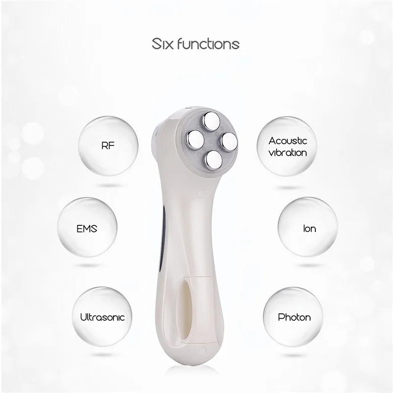 6 in 1 Ultrasonic Face RF EMS LED Photon Rejuvenation Machine Facial Skin Lifting Device Mesotherapy 4