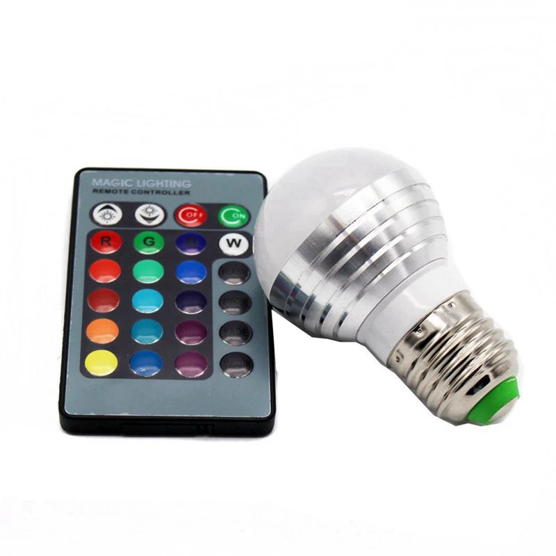 

Milti Color Remote Control RGB Bulb Smart Electric Light E27 Base 3W 220V Home Spotlight Bulb