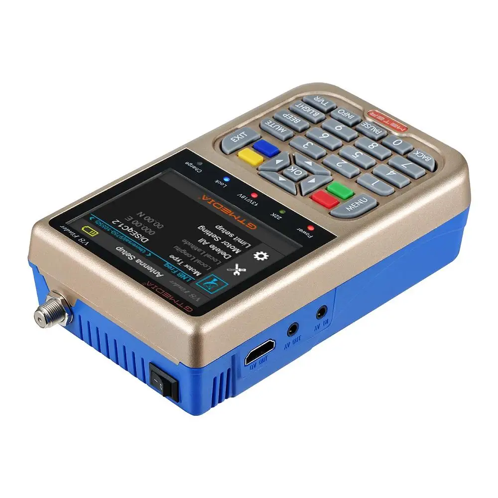 Gtmedia V8 прибор обнаружения Hd Dvb-S2 Цифровой спутниковый Finder Высокое разрешение сидел искателя Dvb S2 спутниковый измеритель Satfinder 1080 P (ЕС Plug