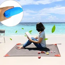 Пляжное одеяло брезентовый водонепроницаемый коврик для пикника и кемпинга 140x152 см складной коврик для пикника