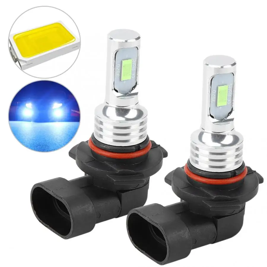 

2pcs 9005/for HB3 80W 8000K Ice Blue 12-24V Universal Car LED Fog Lights Foglamp