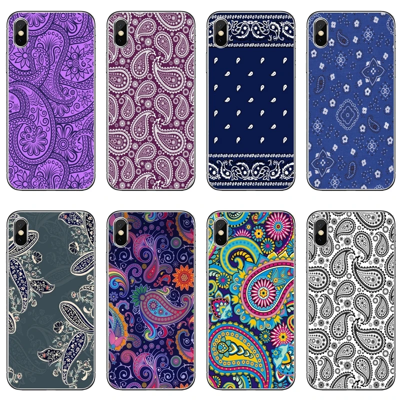 

Royal Blue Bandana Paisley For Huawei Mate 8 9 10 20 P8 P9 P10 P20 pro Lite plus P Smart Mini protective TPU Soft phone case