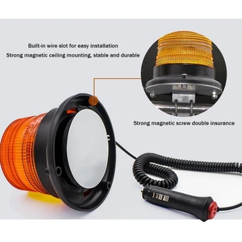 

New 12V 7.5W LED Warning Light Forklift Traffic Engineering For Car Strobe Light Magnetic Ceiling Lamp