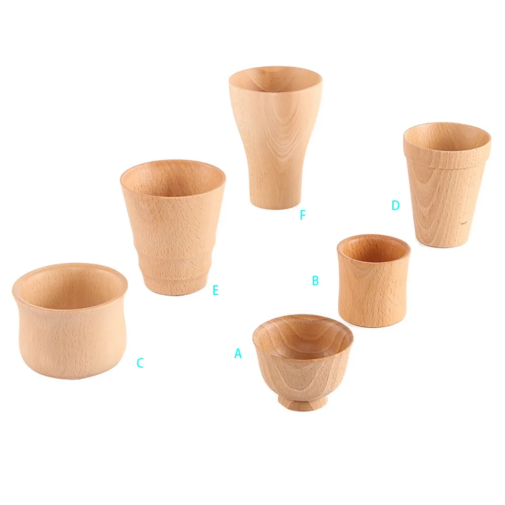 

NOOLIM Eco-friendly 300ml Japanese Wood Cup Anti-scald Coffee Milk Cup Heatproof Home Office Party Drinkware Cups B1