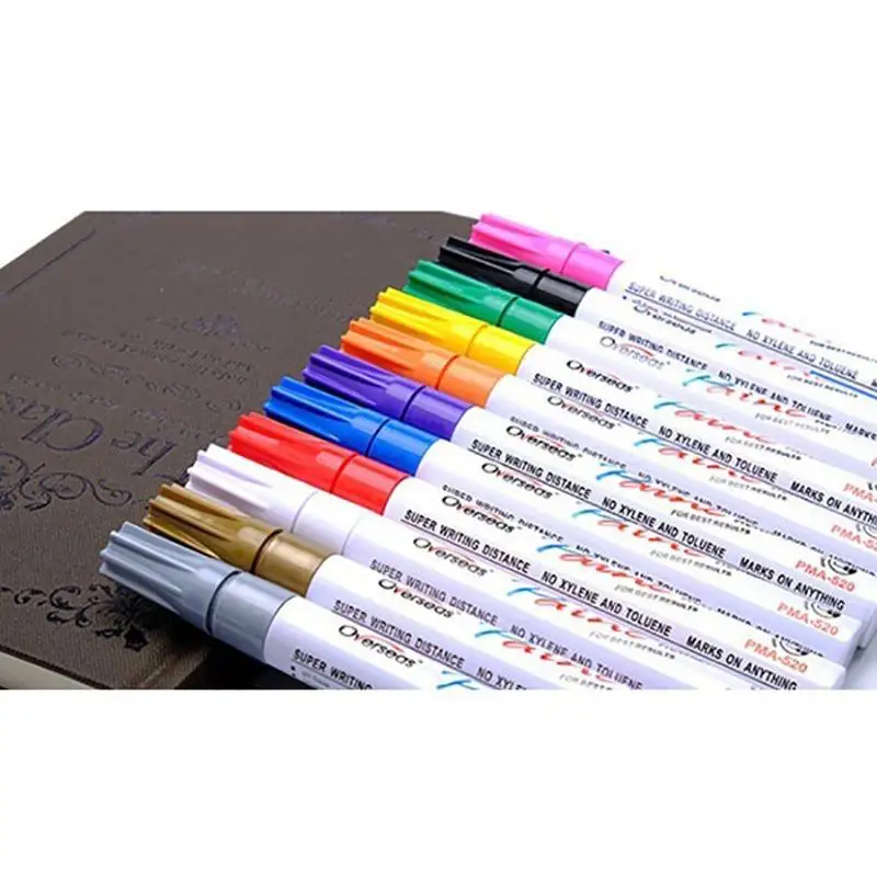 Красочные водостойкие ручки автомобильные маркер для шин ручка Перманентный цветные маркеры граффити фломастер на масляной основе DIY