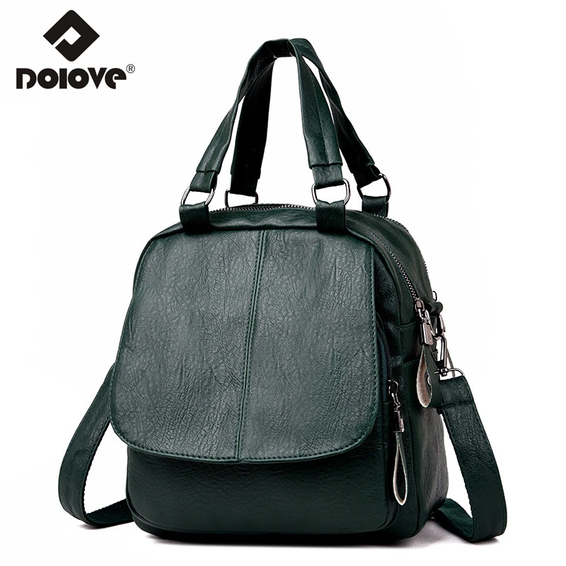 

DOLOVE Women Bag 2018 New Shoulder Bag Korean Version Fashionable Multi Function PU Shoulder Bag Simple Backpacks