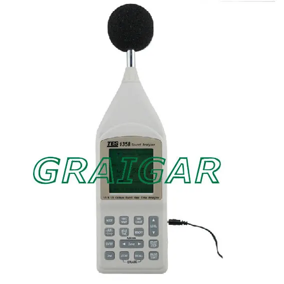 

Sound Analyzer Sound Level Meter Real Time 1/1 1/3 Octave Band Analysis TES-1358,Free shipping
