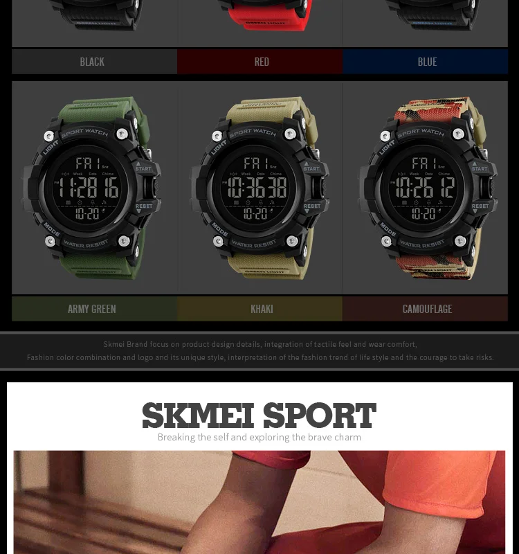 SKMEI Men Sport Watch Chronograph Fashion Man Watch Top Water Resistant Countdown Clock Digital Wristwatch Relogio Masculino Hot