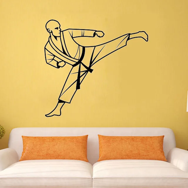 Karate Wall Decal Vinyl Sticker Art Decor Bedroom Design Mural Karate Wall Decal Vinyl Sticker Art Decor Bedroom Design Mural Martial Arts Home Room Decoration