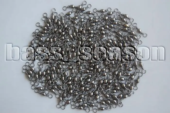 

200 Pcs BARREL SWIVEL CONNECTOR SOLID RINGS 9# 32lb Free Shipping
