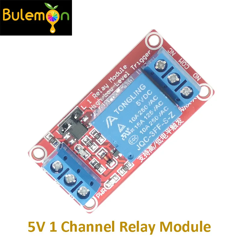 

1 Channel Relay Module With Optocoupler Isolation Support High And Low Level Trigger 5V