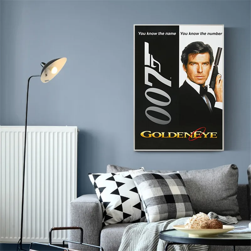 Винтажный постер с фильмом Skyfall 007 Джеймс Бонд холст художественный принтом