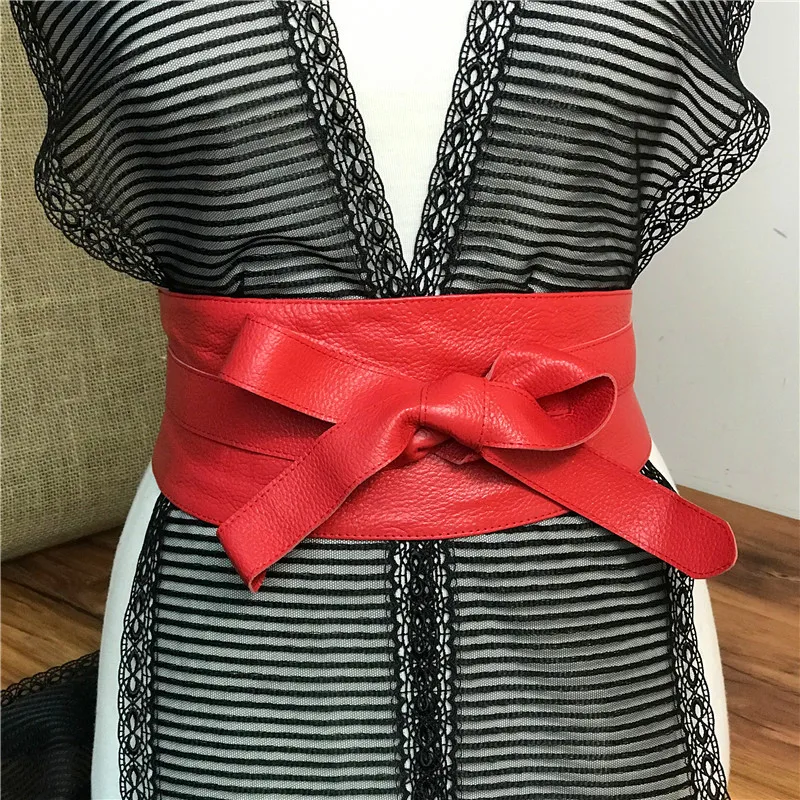 

Genuine Leather Soft Belts For Women Corset Belt Wide Cummerbund Ceinture Femme Vintage Women Belt Riem Female Cinto BTW0012