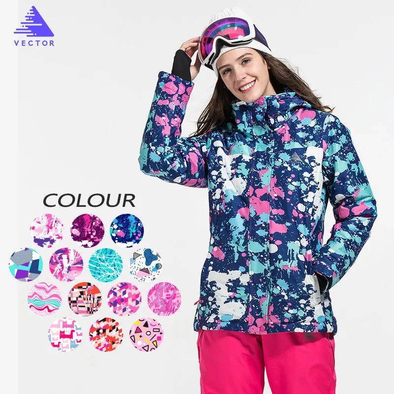 

VECTOR Brand Ski Jacket Women Windproof Waterproof Warm Winter Jackets Outdoor Sport Snow Coat Skiing Snowboarding Clothing