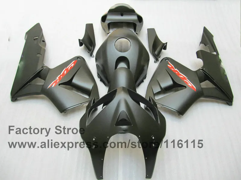 

7gifts 100% Injection mold motorcycle for HONDA 05 06 CBR 600 RR 2005 2006 CBR600RR fairings kit matte black fairing