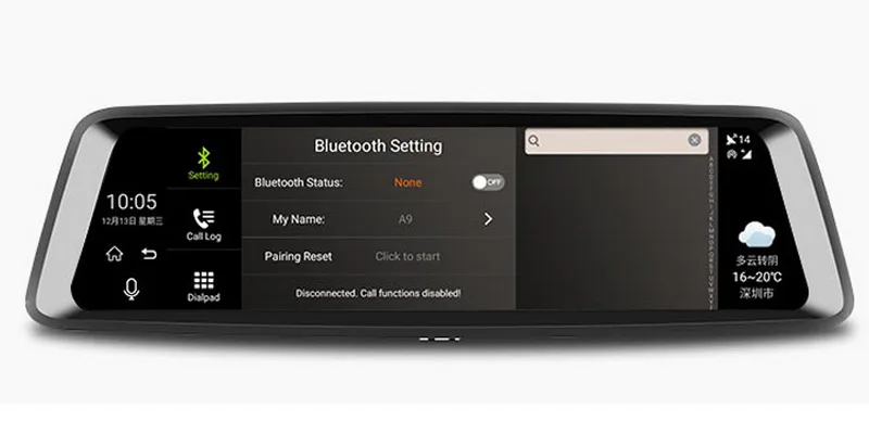 A9 1" DVR зеркало заднего вида камера видео привод рекордер gps ADAS G-SENSOR WiFi Bluetooth Сенсорный экран 4G Android MP4/MP5/RMVB