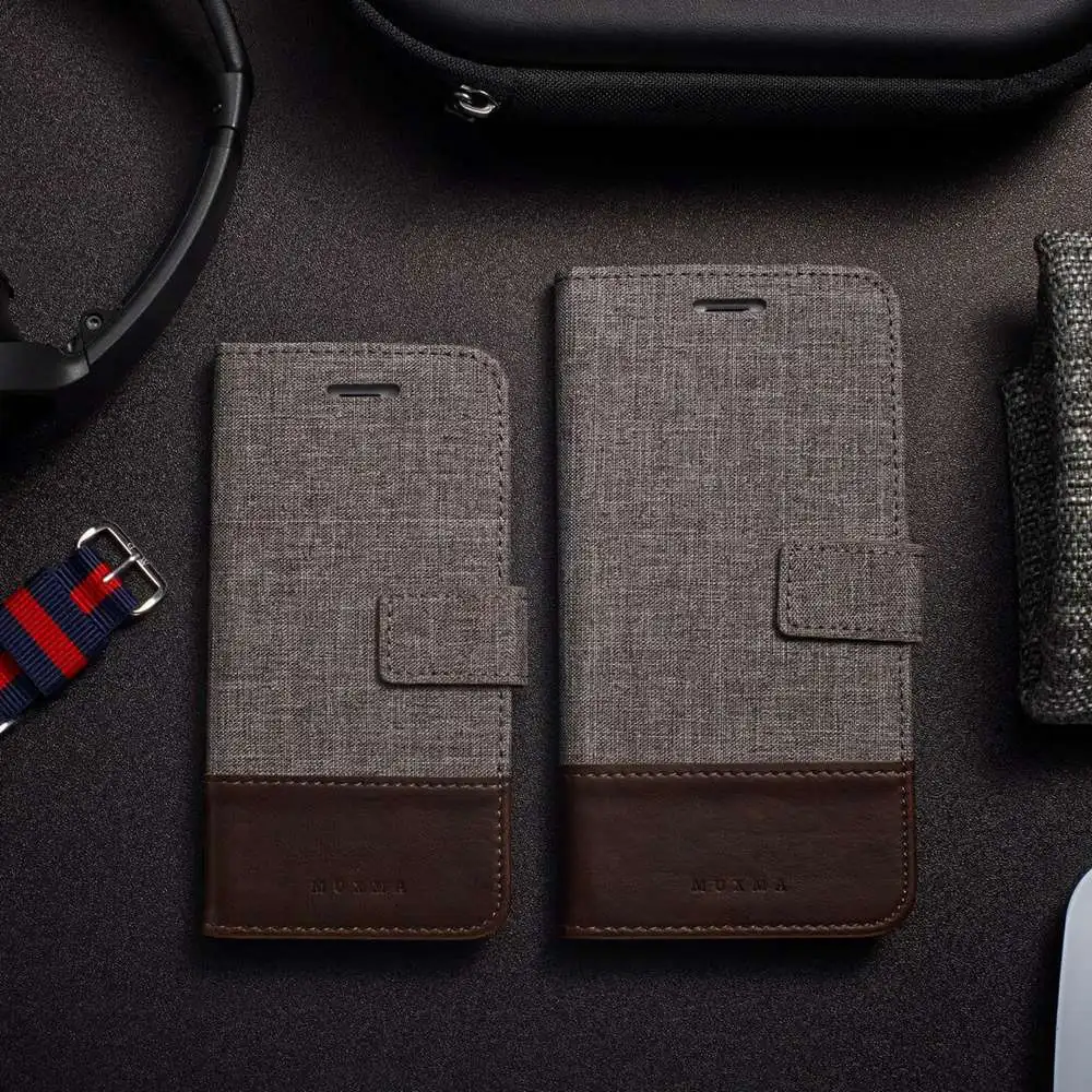 

MUXMA Canvas Case For vivo V5 Plus V5 Lite Y66 Leather Cover Denim Flip Wallet Funda For vivo X9 X9 Plus Xplay6 Card Slots Cover