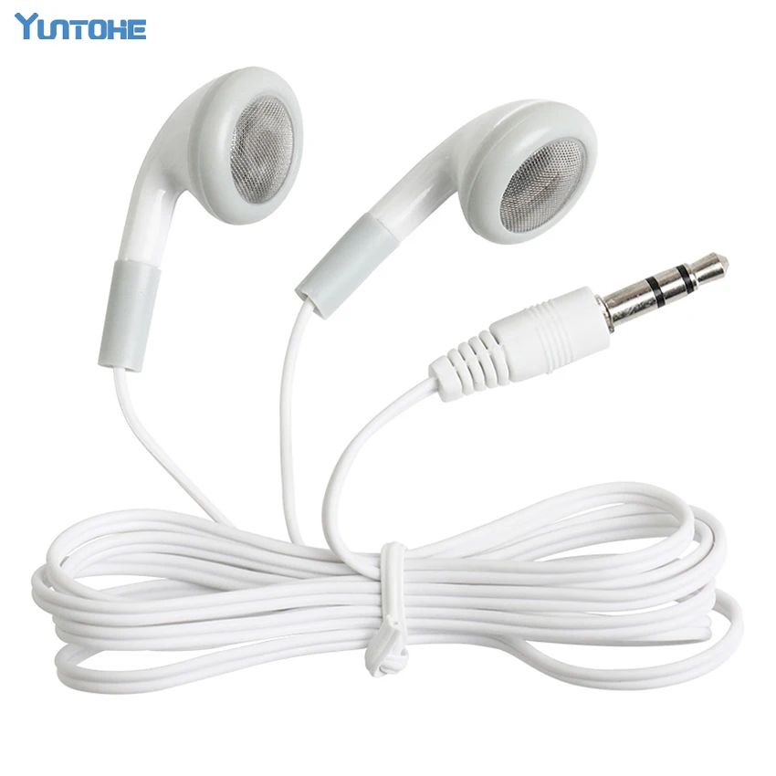

Wholesale White 3.5mm Disposable earphones for School for gift for Museum for Concert 200pcs/lot Free Shipping
