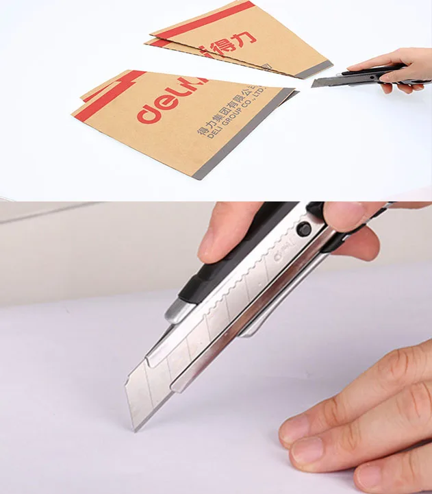 Liga de Zinco Papel de Parede Escola e Escritório Durables Grande Utilitário Faca Caixa Aberta Ferramenta Cortador Lâminas Navalha Papelaria 13 High Quality Material escolar e de escritório