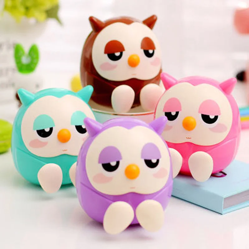 

1PCS Small Plastic Transparent Cute Owl Shape Money Saving Box Case Coins Piggy Bank