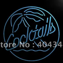 LB504-коктейли Palm Tree открыть новые бар светодиодный знак неонового света