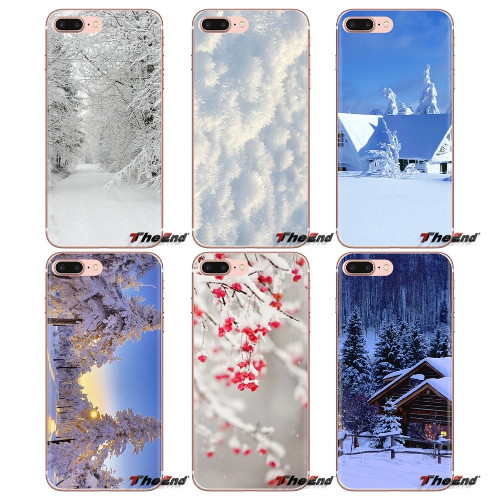 

Soft Transparent Cases Covers For Huawei Mate Honor 4C 5C 5X 6X 7 7A 7C 8 9 10 8C 8X 20 Lite Pro Winter Snow