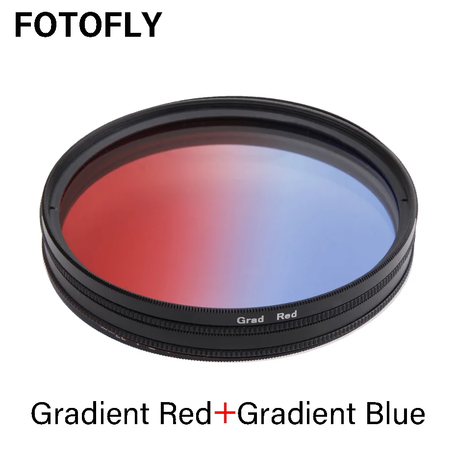 Фильтр для камеры FOTOFLY 49 52 55 58 62 67 72 77 мм градиентный красочный набор фильтров для Canon Nikon sony Pentax аксессуары для объектива камеры