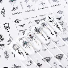 12 дизайнерские наклейки для ногтей переводные наклейки Фламинго перо изображения Слайдеры для ногтей Morandi цветная обертка маникюр декор TRBN913-984