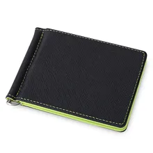 Dull Polish Letter Horizontal Hard Open Cash Clip Money Wallet for Unisex High Quality PU Leather Brings You Cozy Feeling