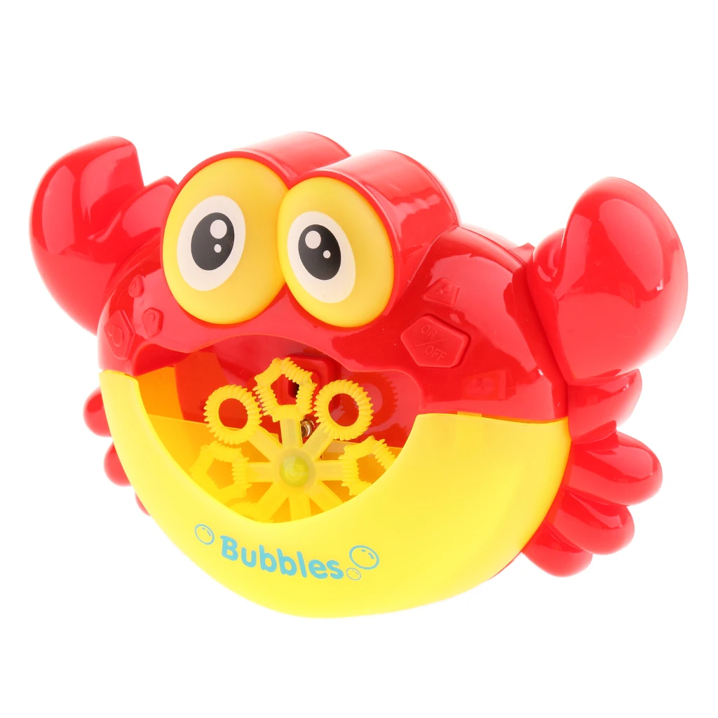 Baby Bathroom Automatic Crab Bubble Machine Blower Maker Music Bathtub