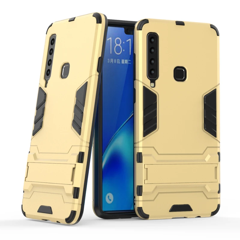 100 шт. Роскошный чехол-подставка для телефона samsung Galaxy A9 Star A8 A6 Plus A7 J2 Pro J3 J4 J5 J6 J7 J8 Hybrid Cover