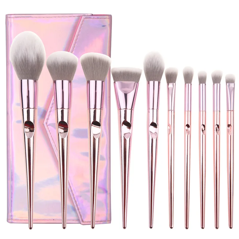 

O.TWO.O Makeup Brushes Set Professional 10pcs/lot Eye Shadow Blending Eyeliner Eyelash Eyebrow Brush For Makeup Tool