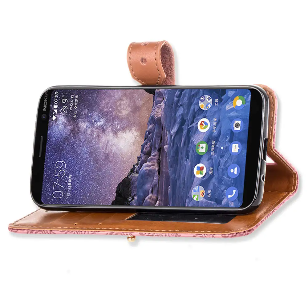 Магнитный кошелек кожаный чехол для Nokia 7 Plus Luxury Флип Стенд с карты слоты держатель противоударный чехол для Nokia 7 плюс Coque
