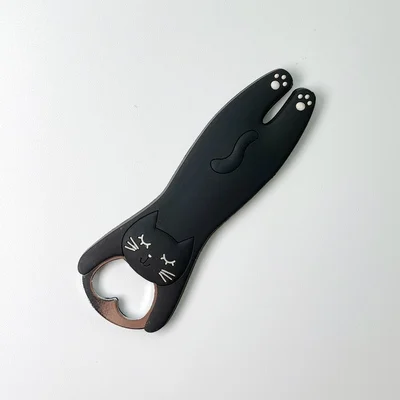 Черный Magnet Cat Paw Claw Shaped Bottle Opener Cute Bar Tools Glass Beer Bottle Opener Corkscrew Kitchen Bar Tools Fridge Magnet - Цвет: Черный