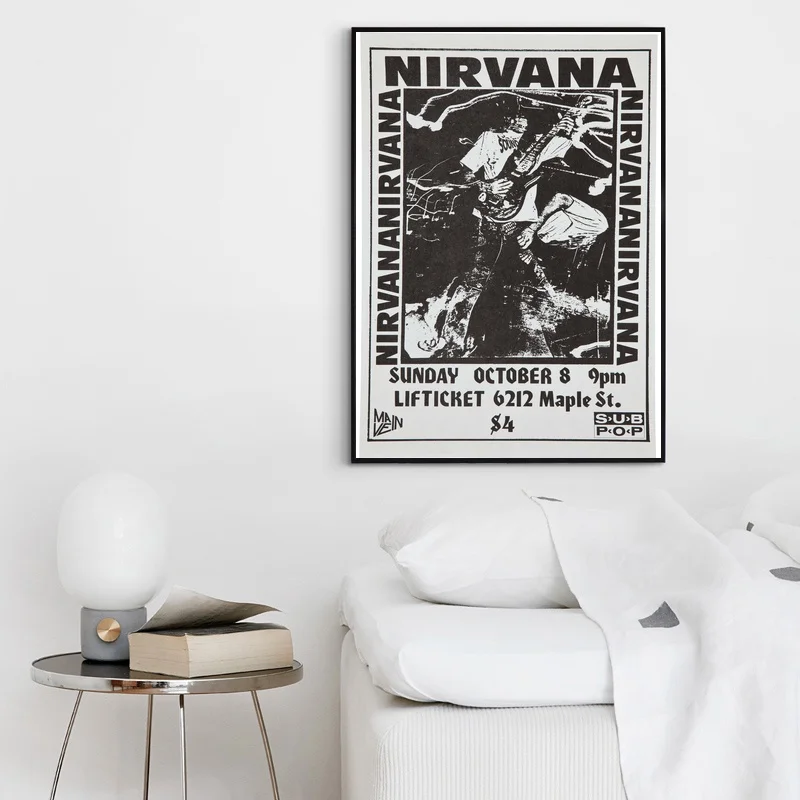 Nirvana Omaha Lifticket Lounge Concert Poster Main Vein 1989