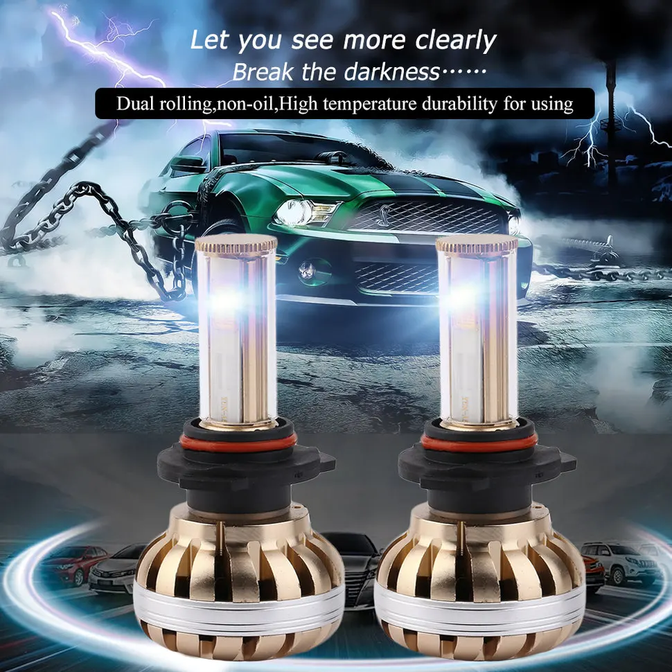 

2pcs C8 120W 12000lm 9005/9006/H1/H4/H7/H8/H9/H11 Car LED Headlight Kit 6000K