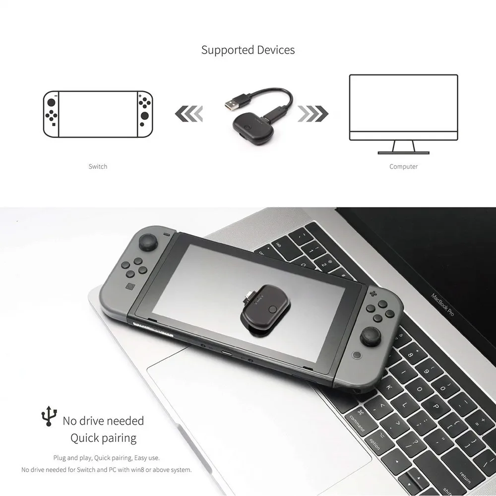 Передатчик VIKEFON Mini Type C/USB Bluetooth 5 0 Aptx с низкой задержкой двухканальный