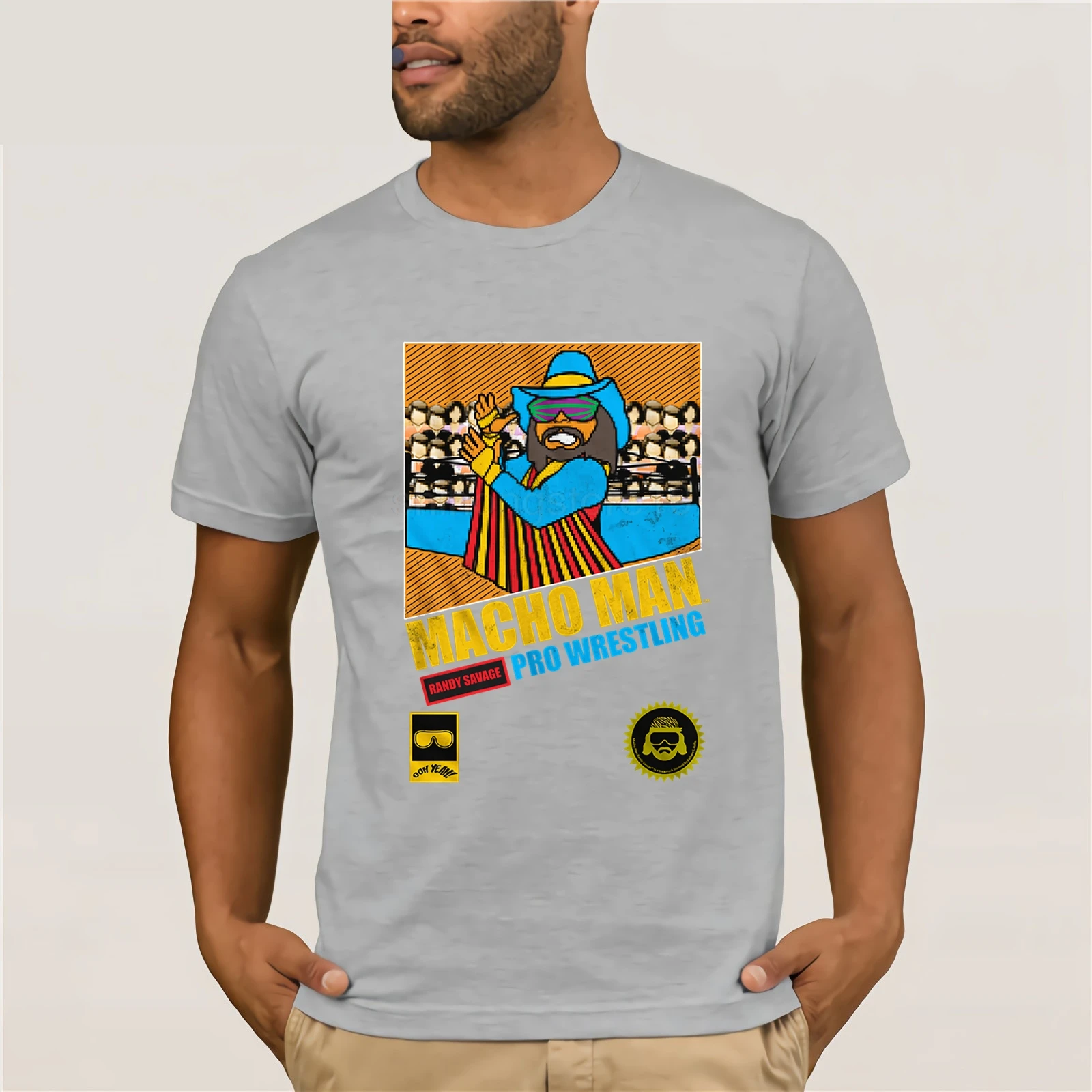 تي شيرت قطني للرجال رجل مفتول العضلات راندي سافاج المصارعة تي شيرت 100% المرخصة أوه نعم أحجام SM-5XL جديد العلامة التجارية ملابس كاجوال تي شيرت قطني للرجال رجل مفتول العضلات راندي سافاج المصارعة تي شيرت 100% المرخصة أوه نعم أحجام SM-5XL جديد العلامة التجارية ملابس كاجوال