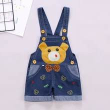 DIIMUU Новое прибытие Одежда для малышей летние шорты комбинезоны мультфильмы Повседневное принтованные деним Комбинезоны Детская одежда штаны с подтяжками