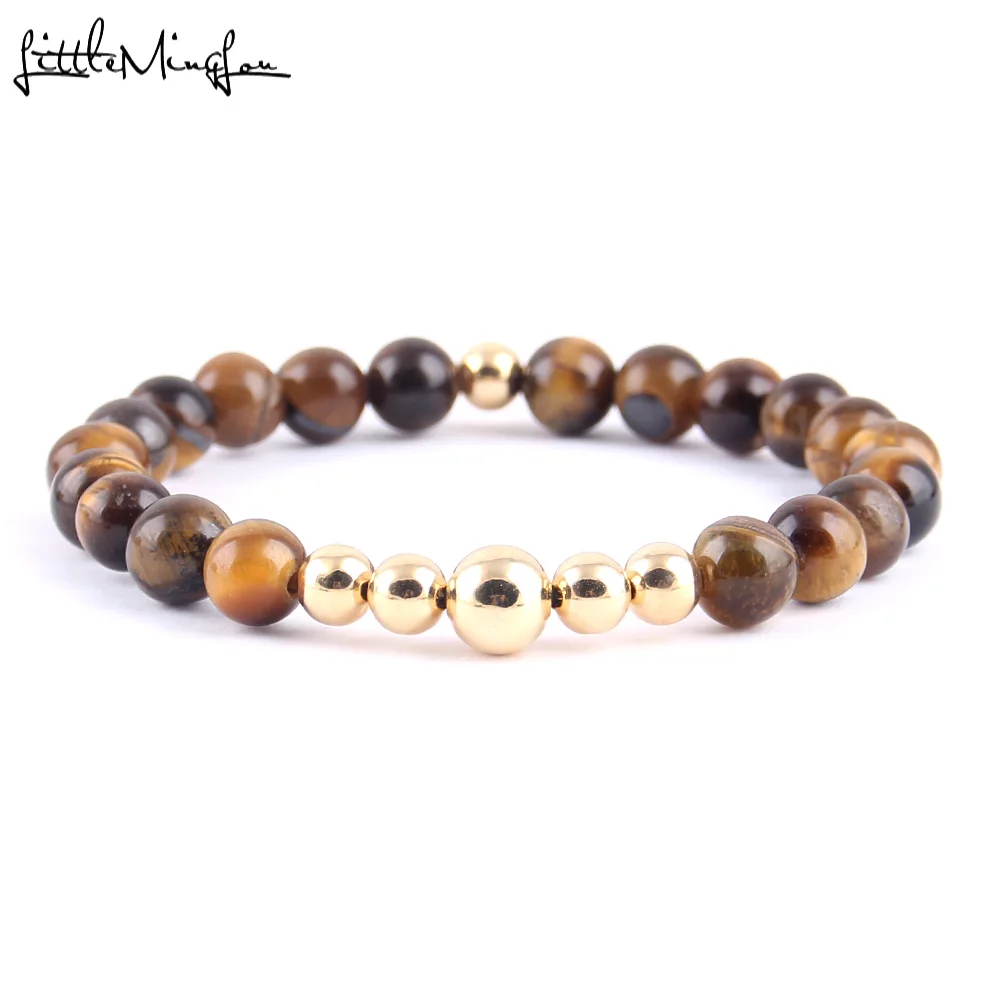 

WML copper beads yoga Men's bracelet Tiger stone Stone Bracelets Bangles for men Jewelry