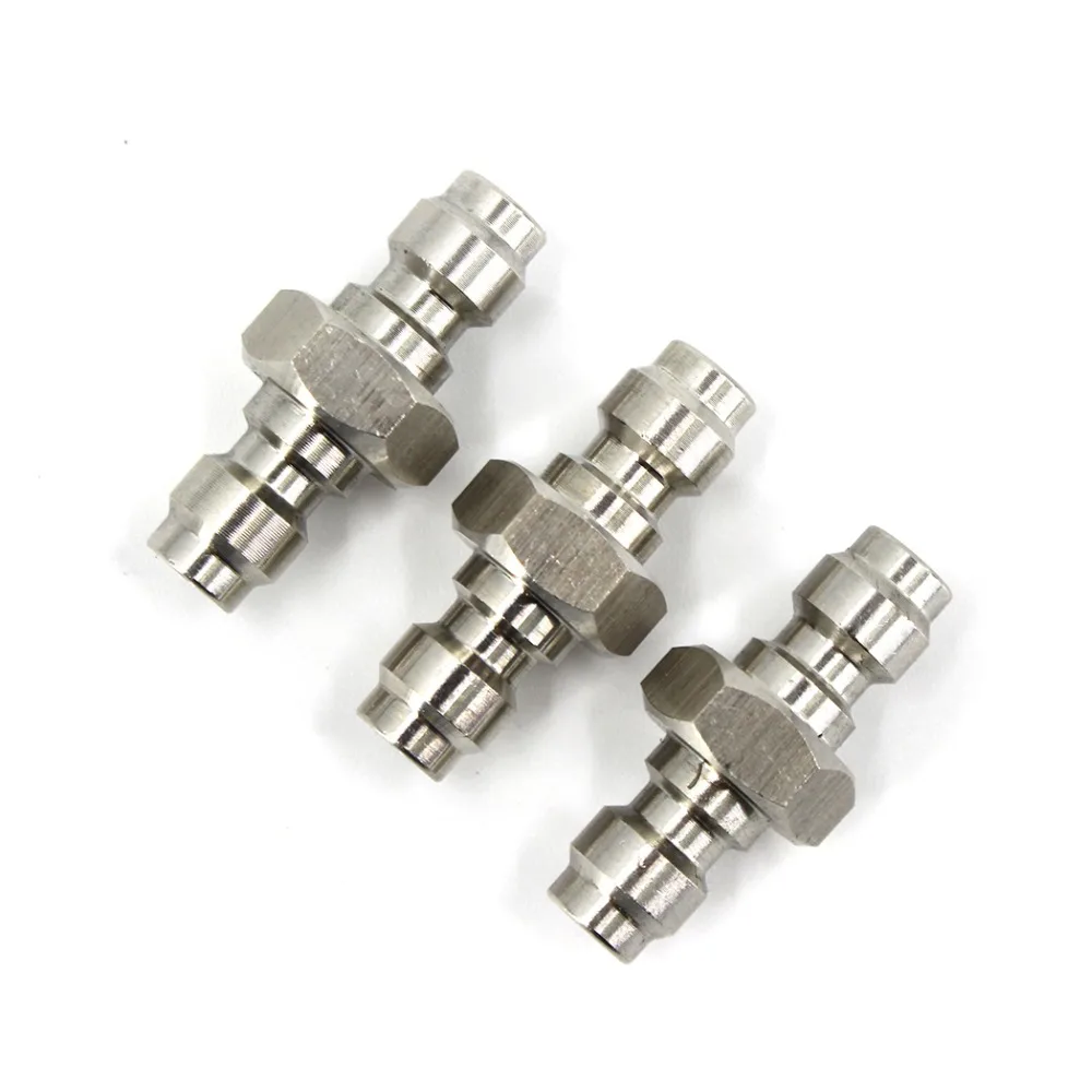 PCP Airforce Paintball Pneumatic Quick Coupling Air Filling Socket Double End Male Plug Stainless Steel 8mm Fill Nipple 3pcs/lot | Спорт и