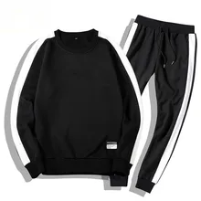 NEW Moleton Masculino Coats Tracksuits Men 2PC Outwear Sportsuit Sets Male Sweatshirts Men Set Clothing+Pants Hoodies Plus Size