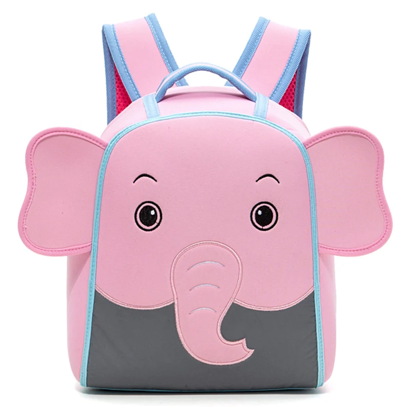 

3D Cartoon Elephant Backpacks Neoprene Children Schoolbag Fashion Lovely Kindergarten Girl Boys School Bags Mochila Escolar