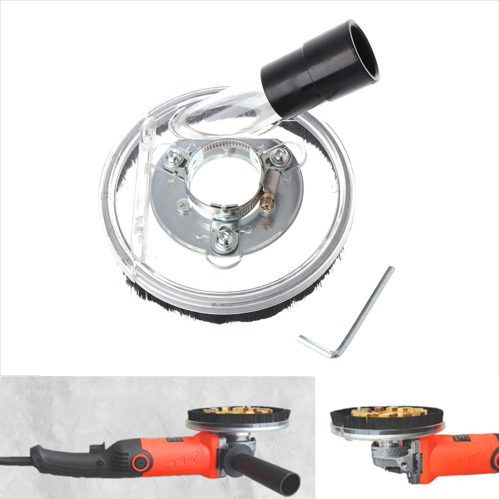 Dust Shroud Kit Dry Grinding Cover Tool For Angle Hand Grinder Clear 80