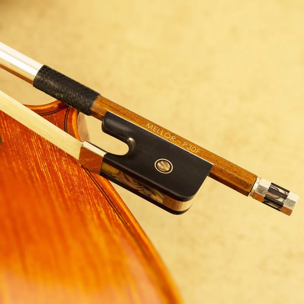 Buy Pernambuco French Double Bass Bow 4/4 Size Natural White Horse Hair MELLOR