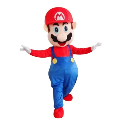 Супер Марио талисман костюм для нарядной вечеринки платье взрослый костюм+ EVA Супер Марио талисман