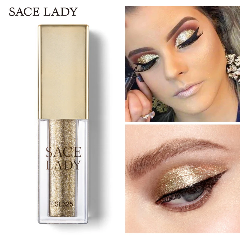 SACE LADY мерцающие блестящие тени для век жидкий пигмент Sombra Oogschaduw телесный Смоки
