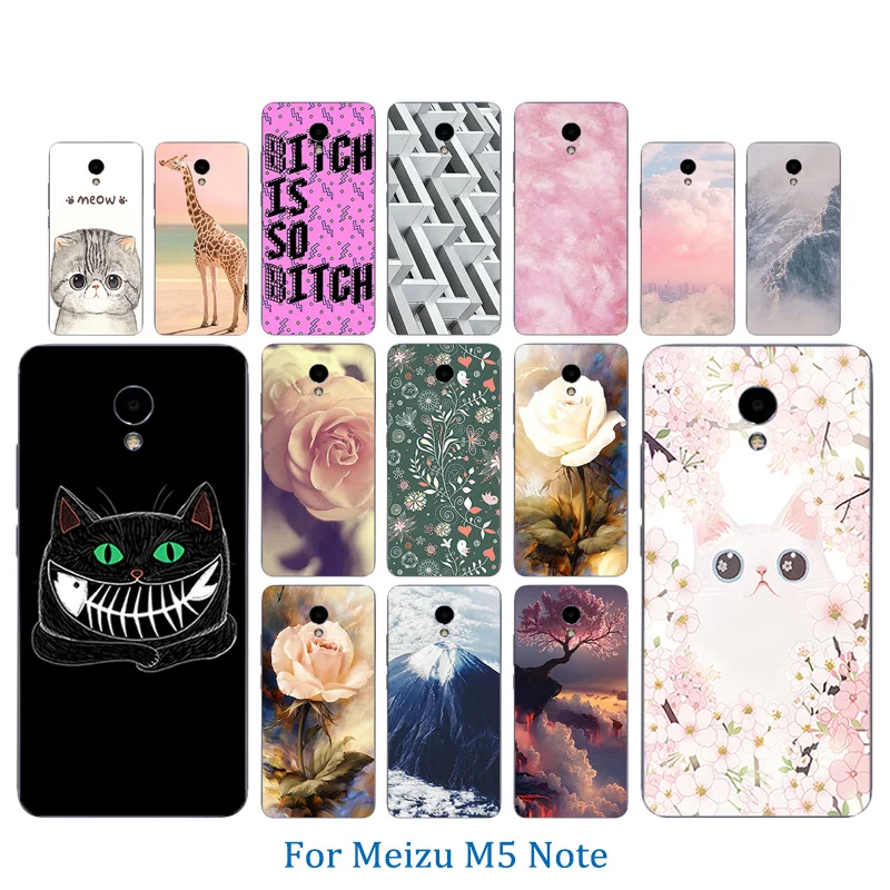 Soft TPU Meizu M5 Note Phone Case 5.5 inch Skin Animal Pattern For / Meilan Note5 Luxury Flexible Anti Knock Shell |