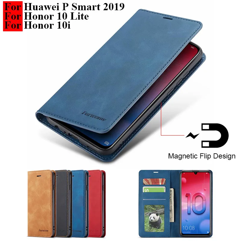 

Honor 10 Lite Case Leather Vintage Phone Case For Huawei Honor 10i Cases Flip Magnetic Wallet Cases On Huawei P Smart 2019 Cover